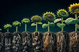 growing stages of sunflower