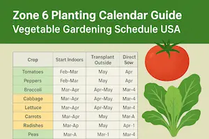 Zone 6 Vegetable Planting Calendar Guide