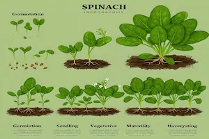 spinach growing stages