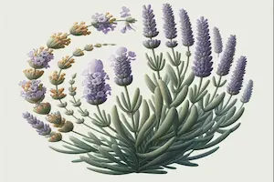Stages of lavender growth
